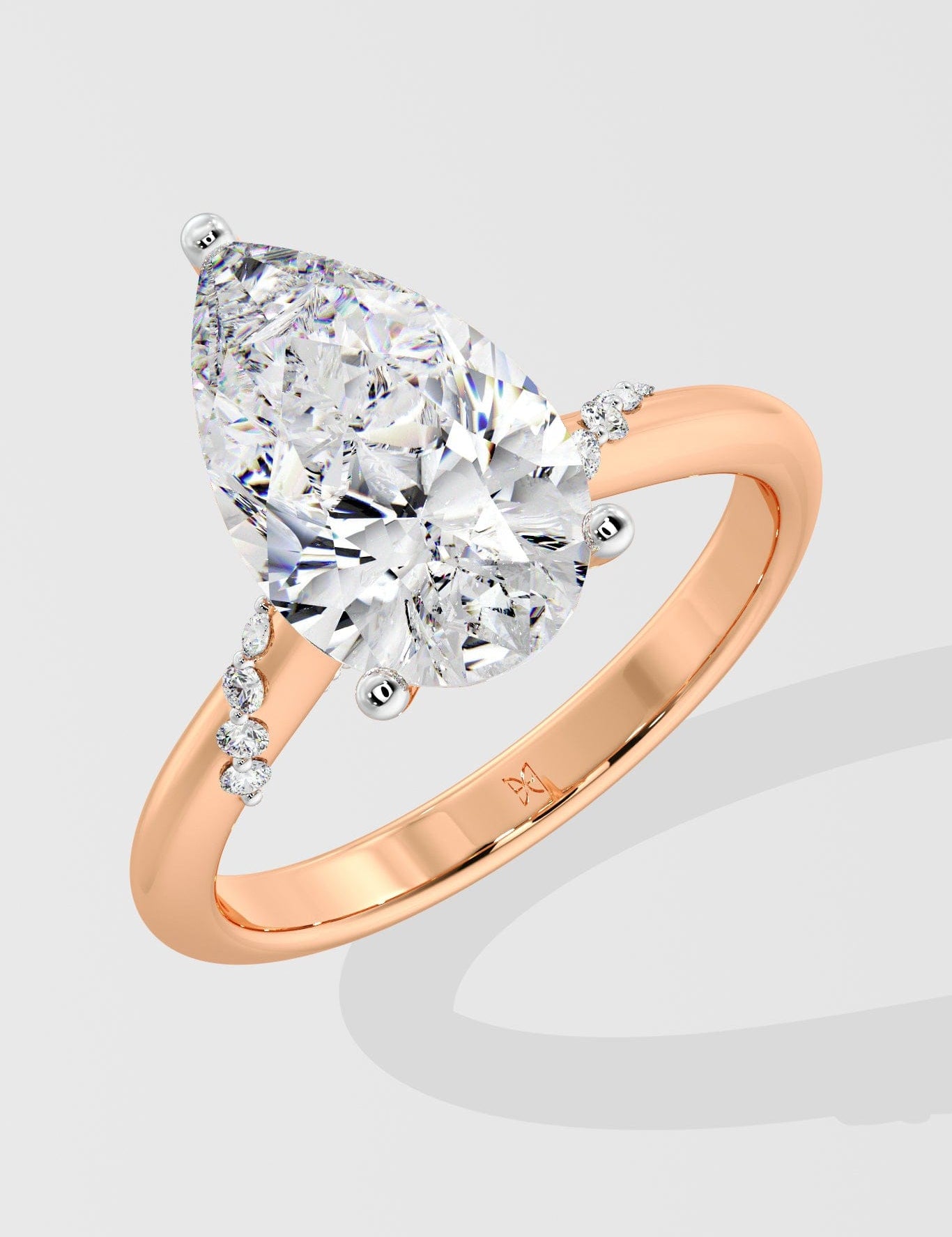 3 Ct Elena Pear Ring