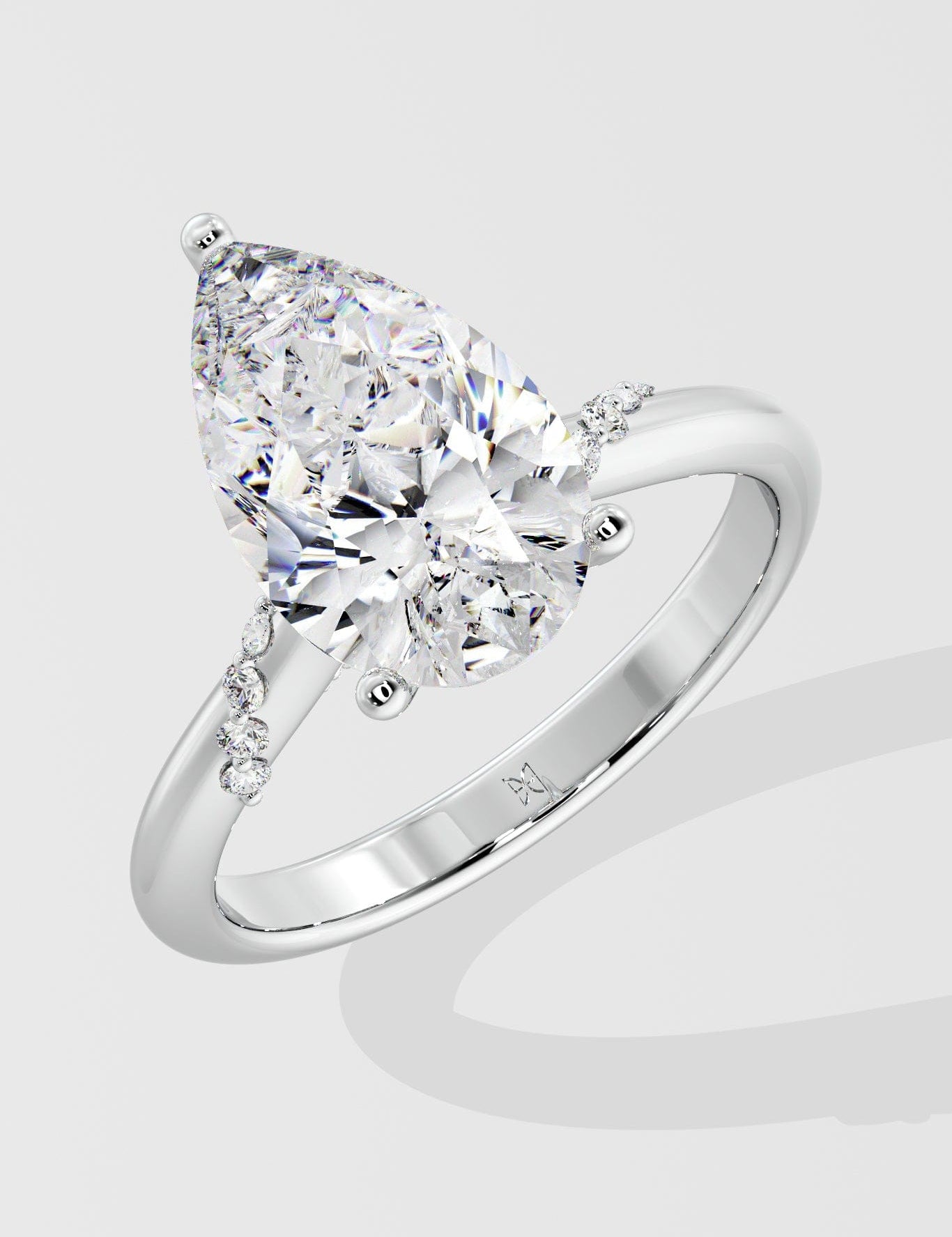 3 Ct Elena Pear Ring
