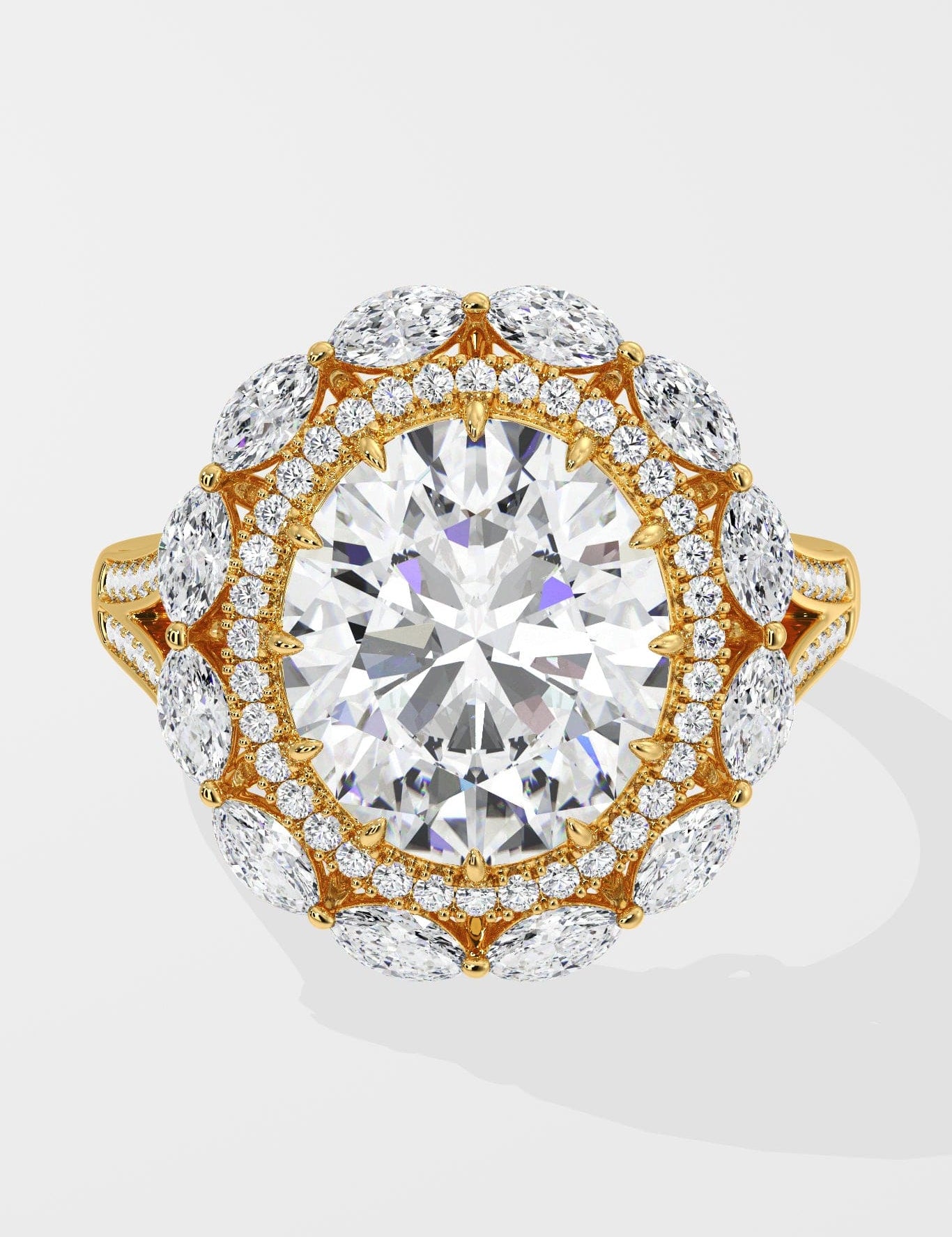 7 Ct Asteria Halo Ring - House of Quadri