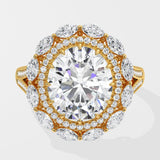7 Ct Asteria Halo Ring