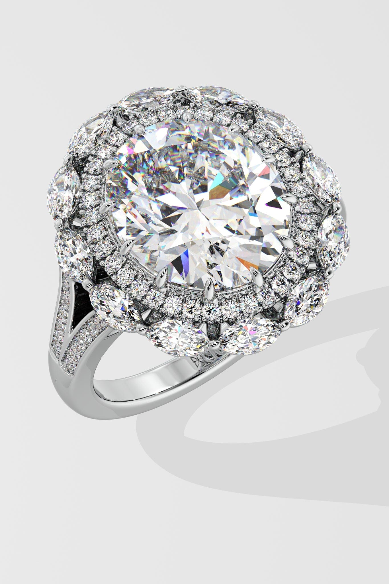 7 Ct Asteria Halo Ring - House of Quadri