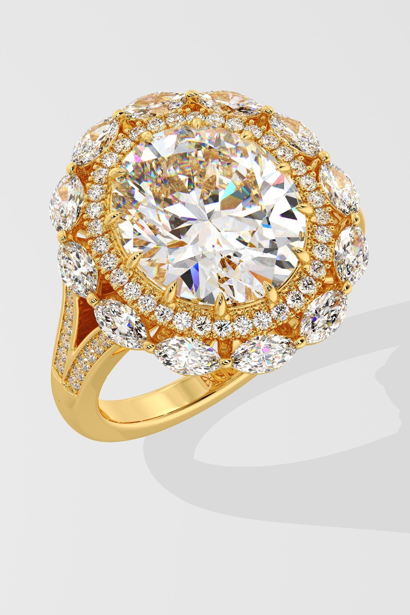 7 Ct Asteria Halo Ring - House of Quadri