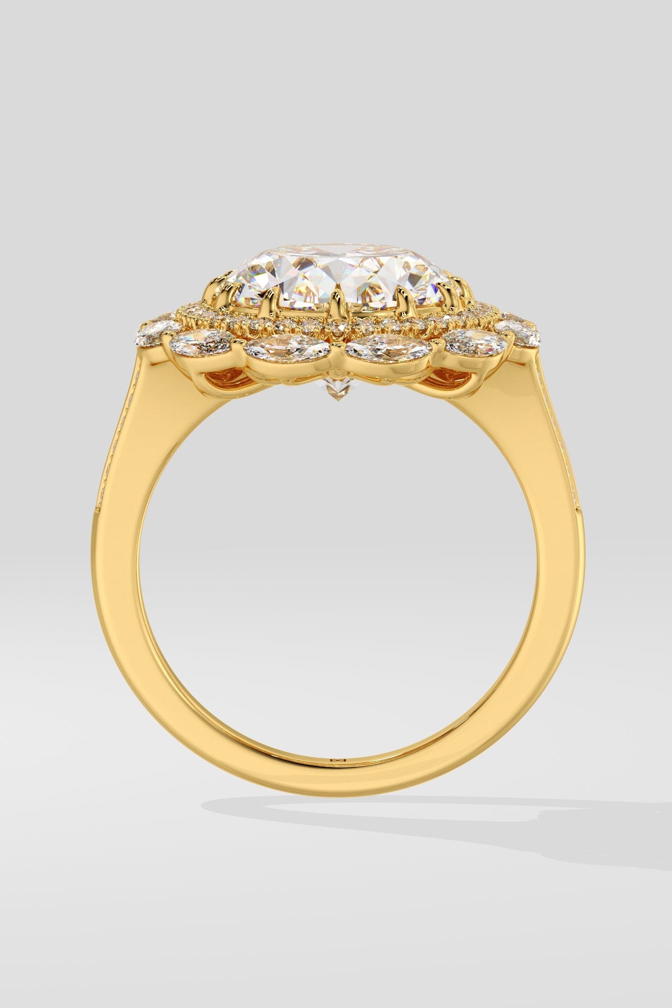 7 Ct Asteria Halo Ring - House of Quadri