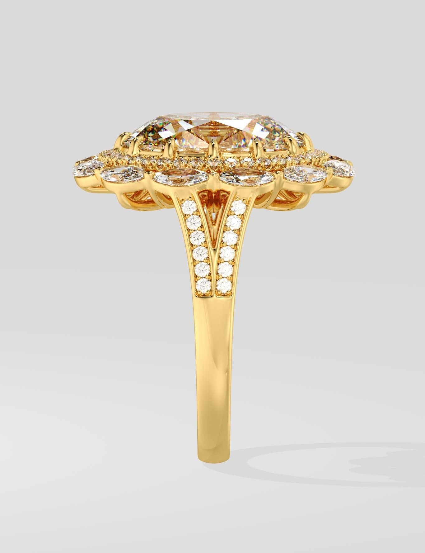 7 Ct Asteria Halo Ring - House of Quadri