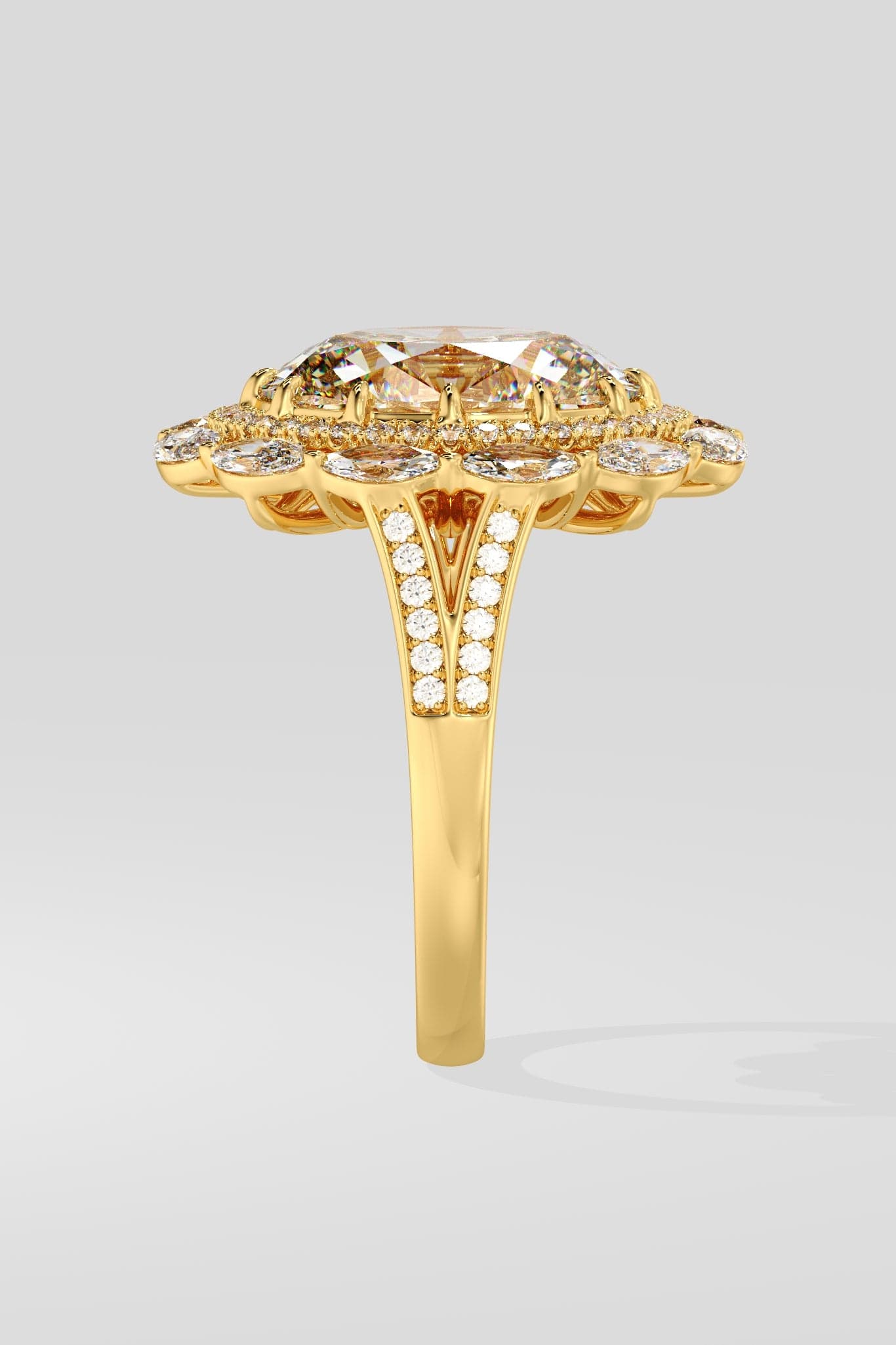 7 Ct Asteria Halo Ring - House of Quadri