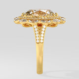7 Ct Asteria Halo Ring