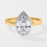 2 ct Pear Bezel Diamond Ring