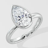 2 ct Pear Bezel Diamond Ring