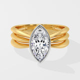 1.5 Ct Marquise Orbit Diamond Ring