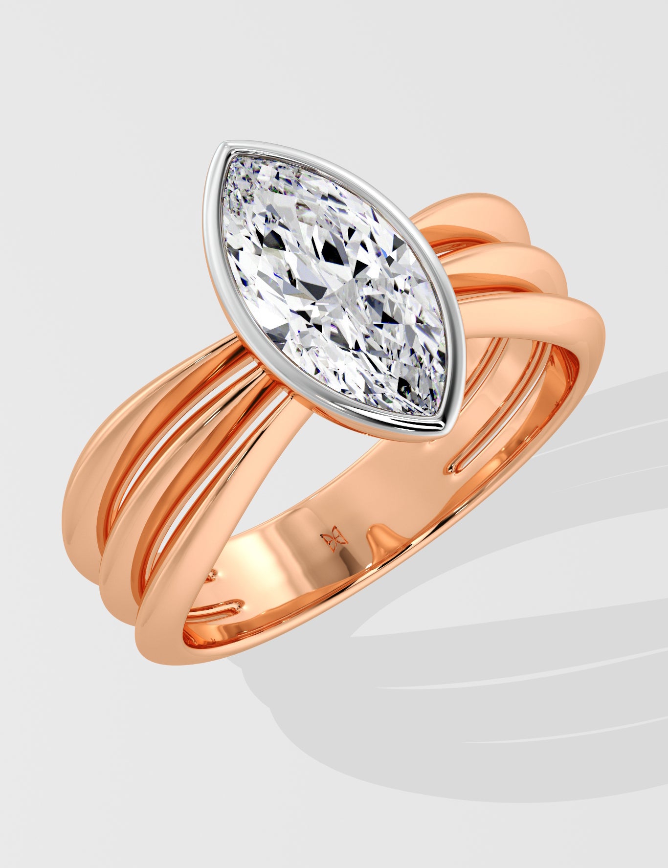 1.5 Ct Marquise Orbit Diamond Ring