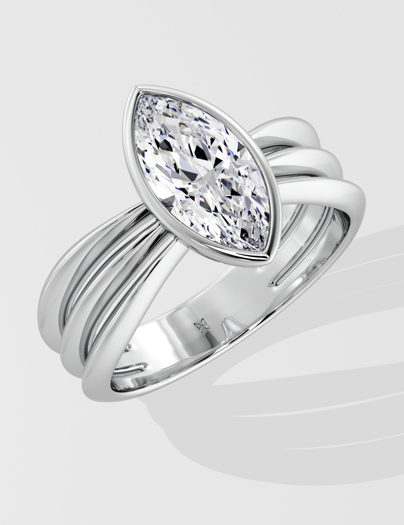 1.5 Ct Marquise Orbit Diamond Ring