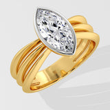 1.5 Ct Marquise Orbit Diamond Ring