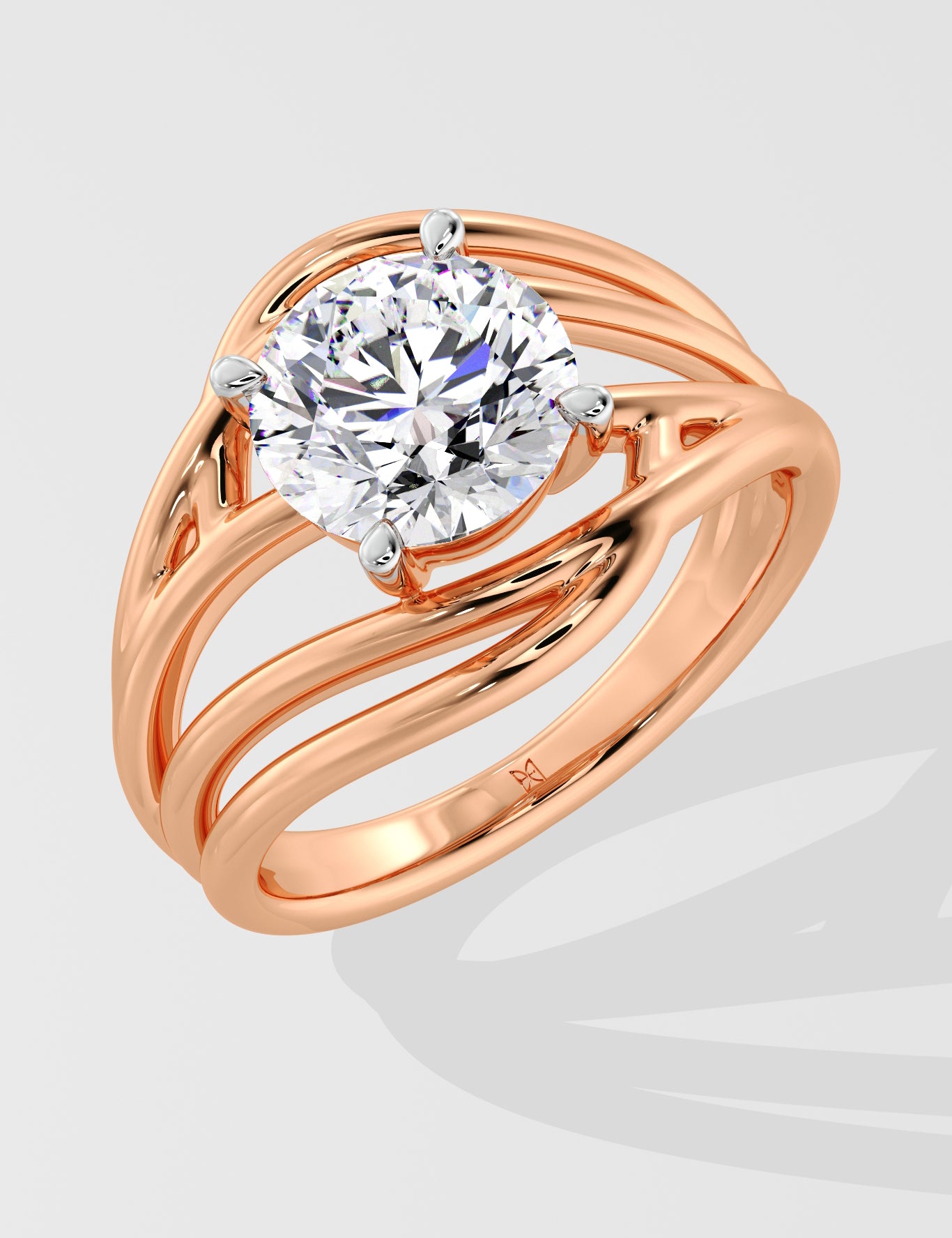 2.5 Ct Tidal Diamond Ring
