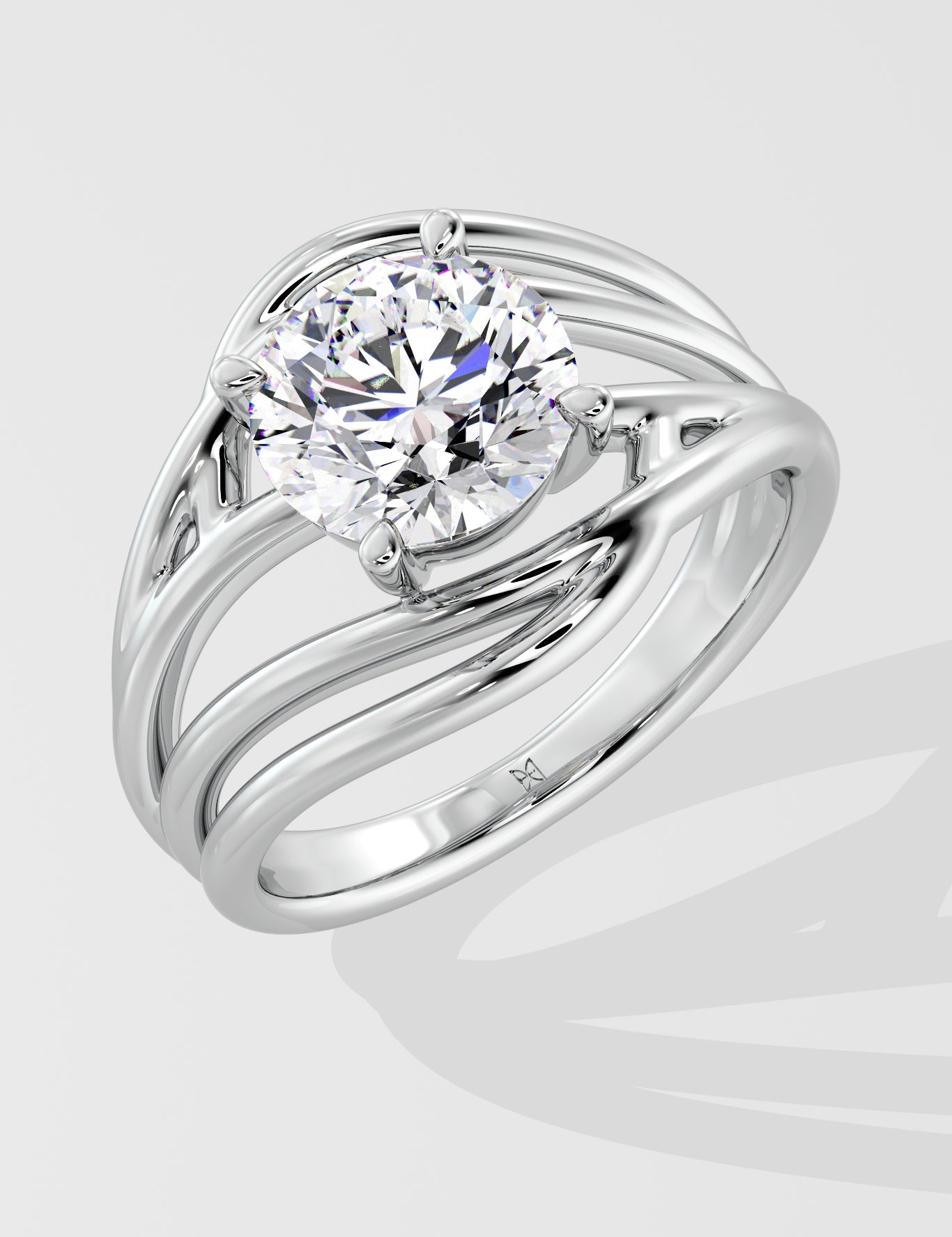 2.5 Ct Tidal Diamond Ring