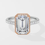 4 Ct Rosé Halo Ring