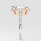 4 Ct Rosé Halo Ring