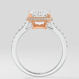 4 Ct Rosé Halo Ring