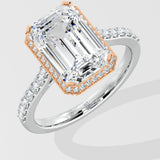 4 Ct Rosé Halo Ring