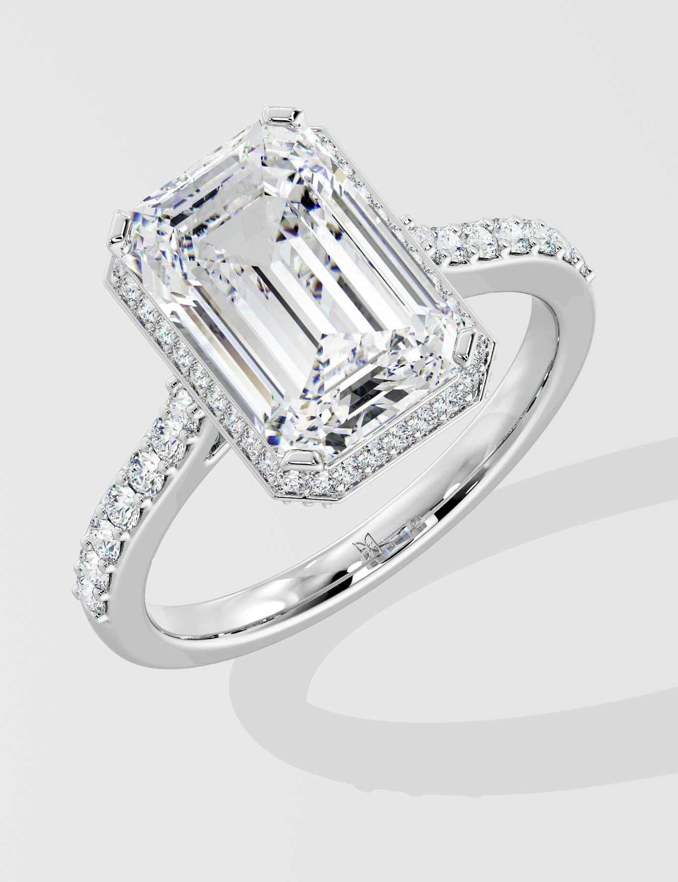 4 Ct Rosé Halo Ring