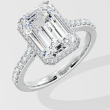 4 Ct Rosé Halo Ring
