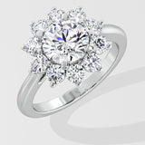 1.5 ct Flora Solitaire Diamond Ring
