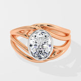 2 ct Oval Tidal Diamond Ring