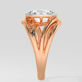 2 ct Oval Tidal Diamond Ring