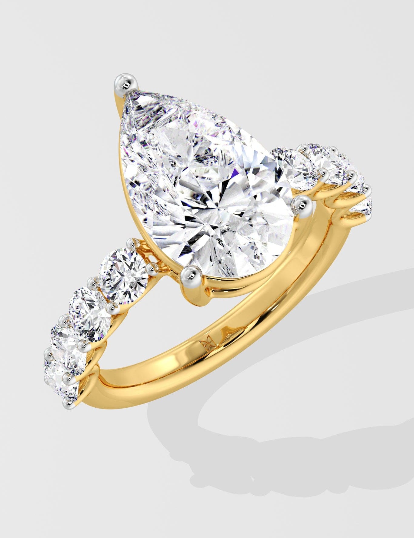 3 Ct Pear Classic Ring