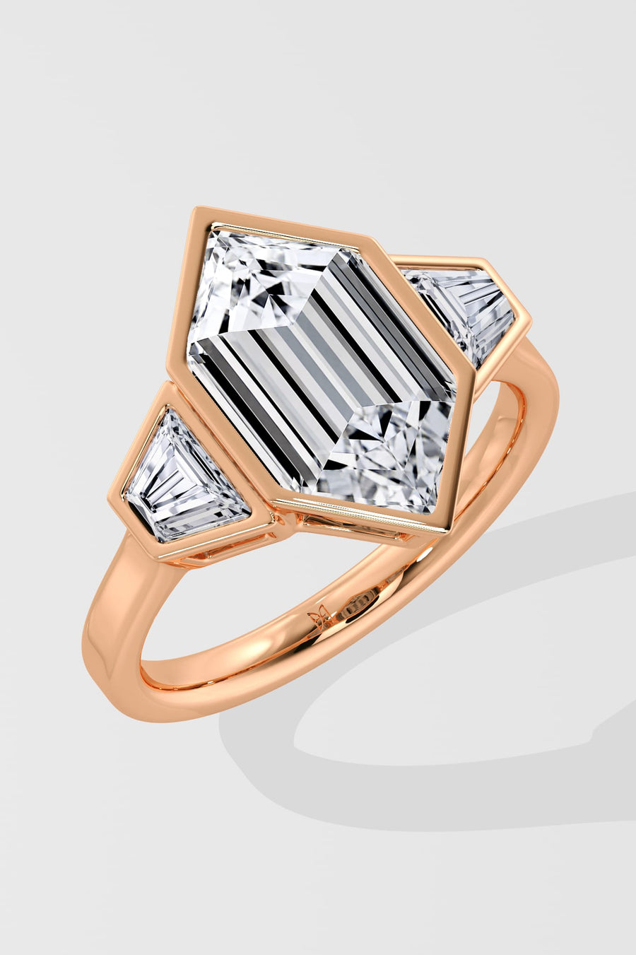 3 Ct Hexa Bezel Ring - House of Quadri