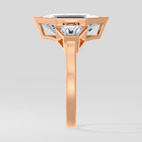 3 Ct Hexa Bezel Ring