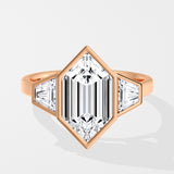 3 Ct Hexa Bezel Ring