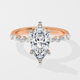 1 Ct Marquise Askew Solitaire Ring