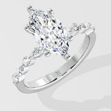 1 Ct Marquise Askew Solitaire Ring