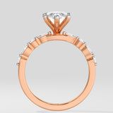 1 Ct Marquise Askew Solitaire Ring