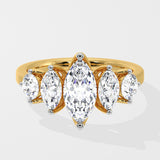 1 Ct Marquise Five-stone Ring