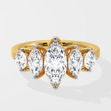 1 Ct Marquise Five-stone Ring