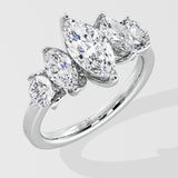 1 Ct Marquise Five-stone Ring