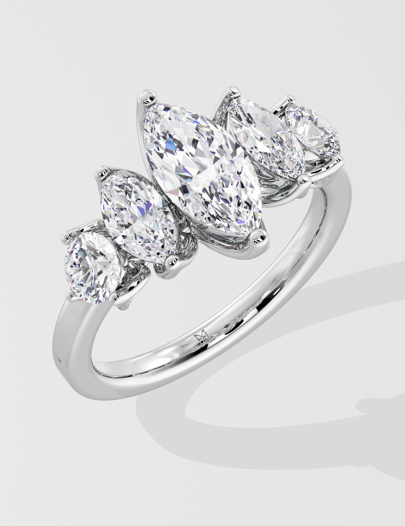 1 Ct Marquise Five-stone Ring