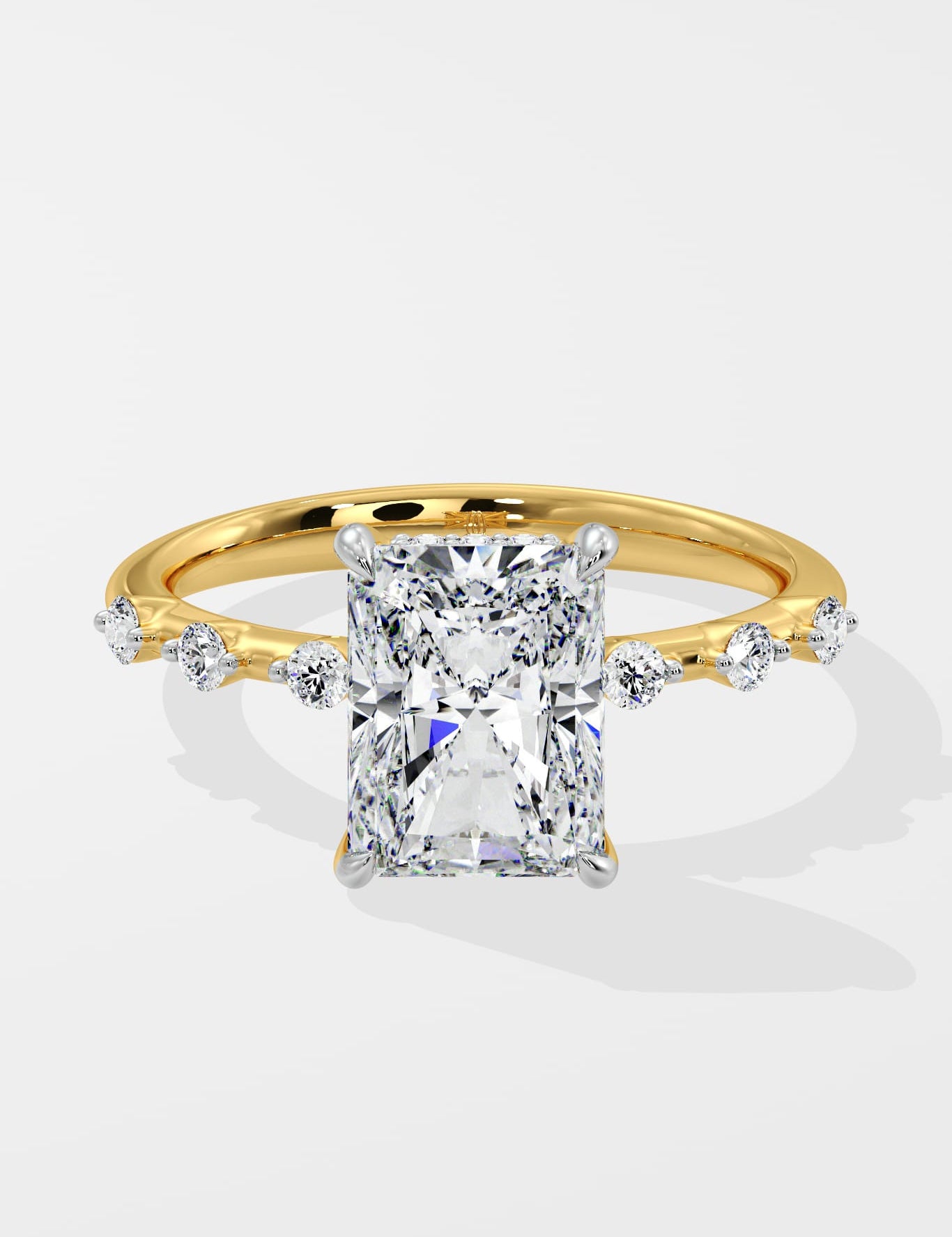 2 Ct Radiant Spaced Ring - House of Quadri