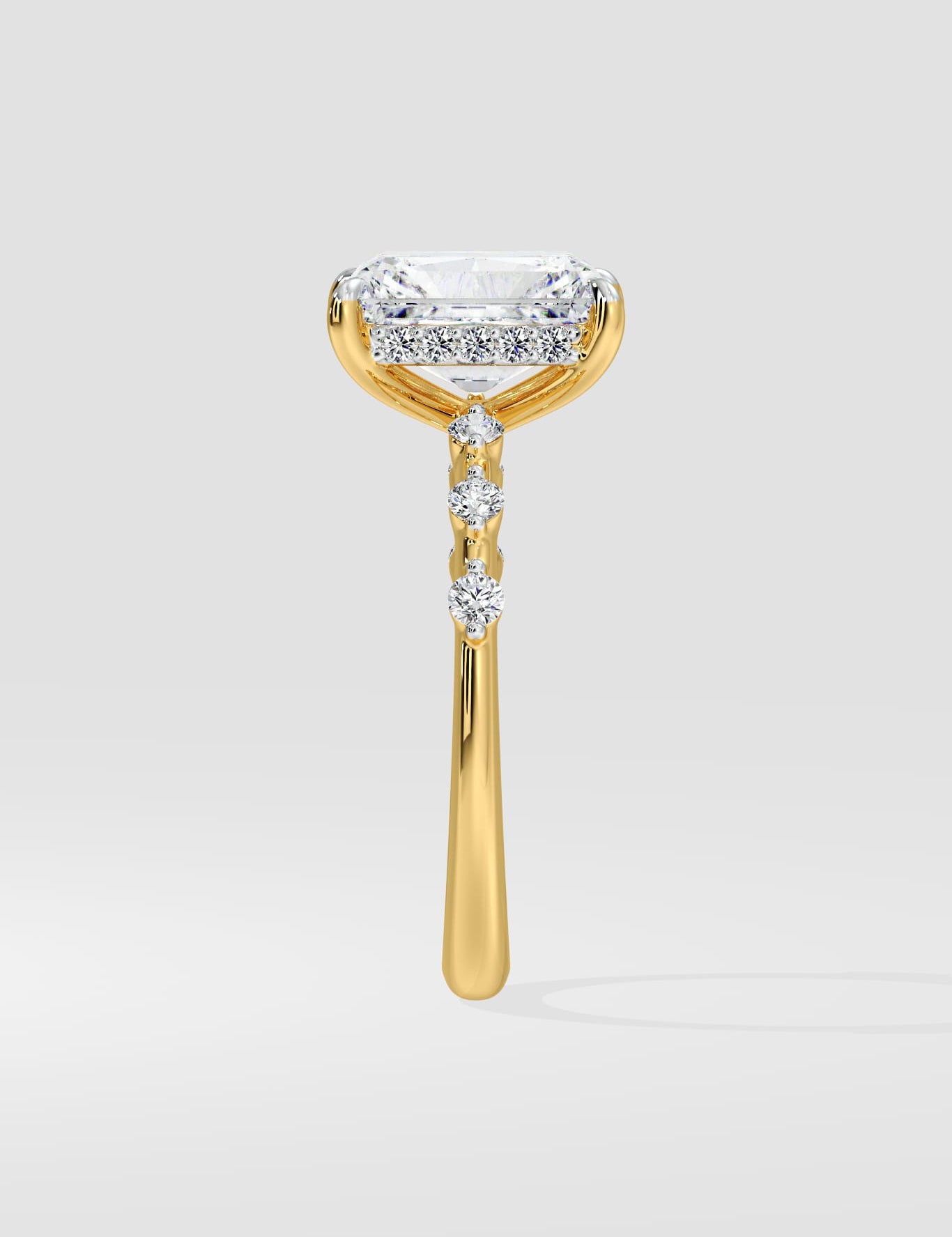 2 Ct Radiant Spaced Ring - House of Quadri