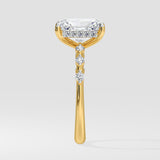 2 Ct Radiant Spaced Ring