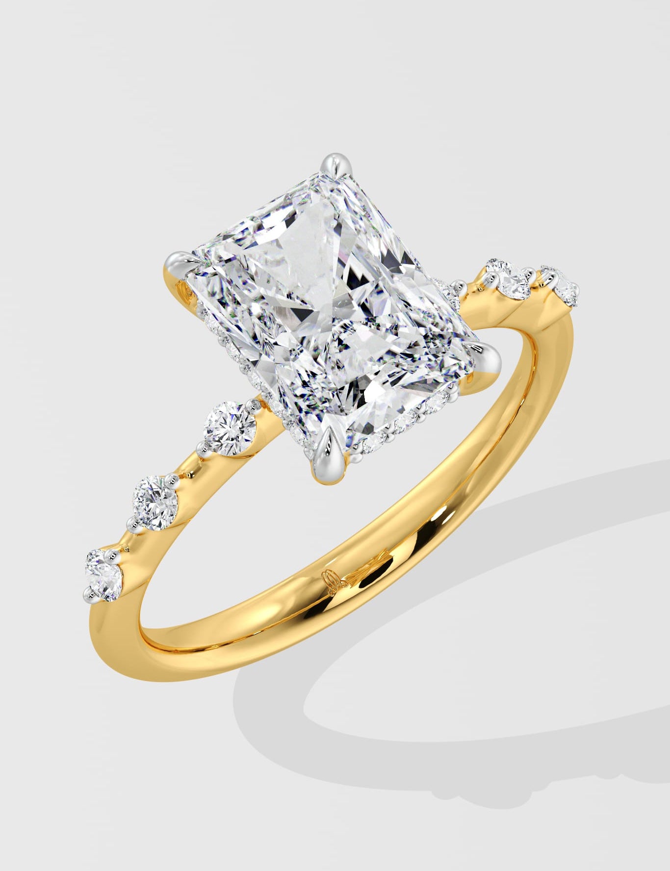 2 Ct Radiant Spaced Ring - House of Quadri