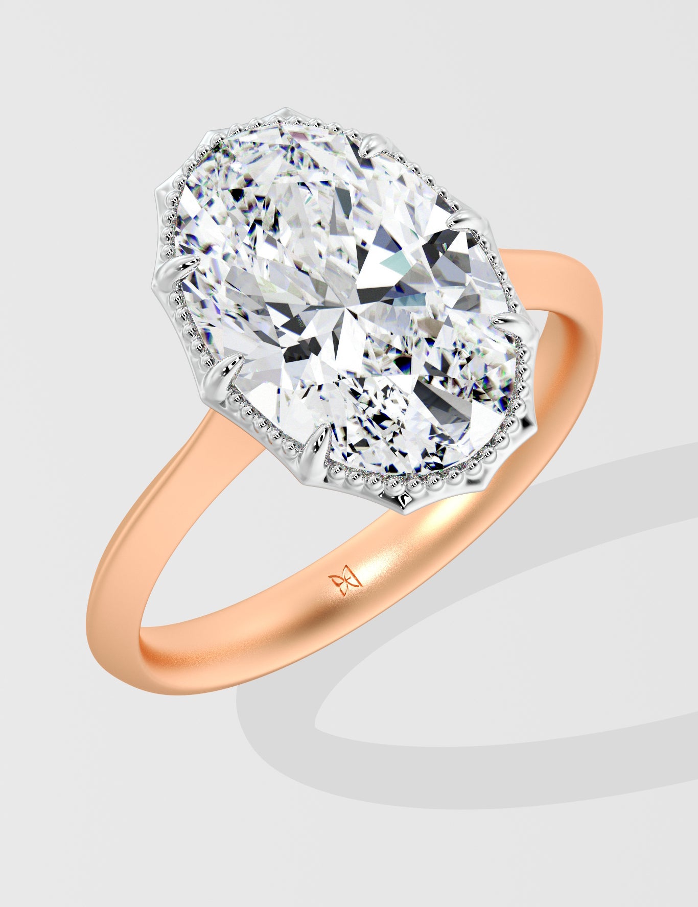 3 Ct Oval Epoque Ring