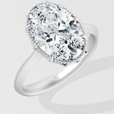 3 Ct Oval Epoque Ring