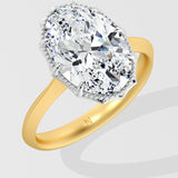 3 Ct Oval Epoque Ring