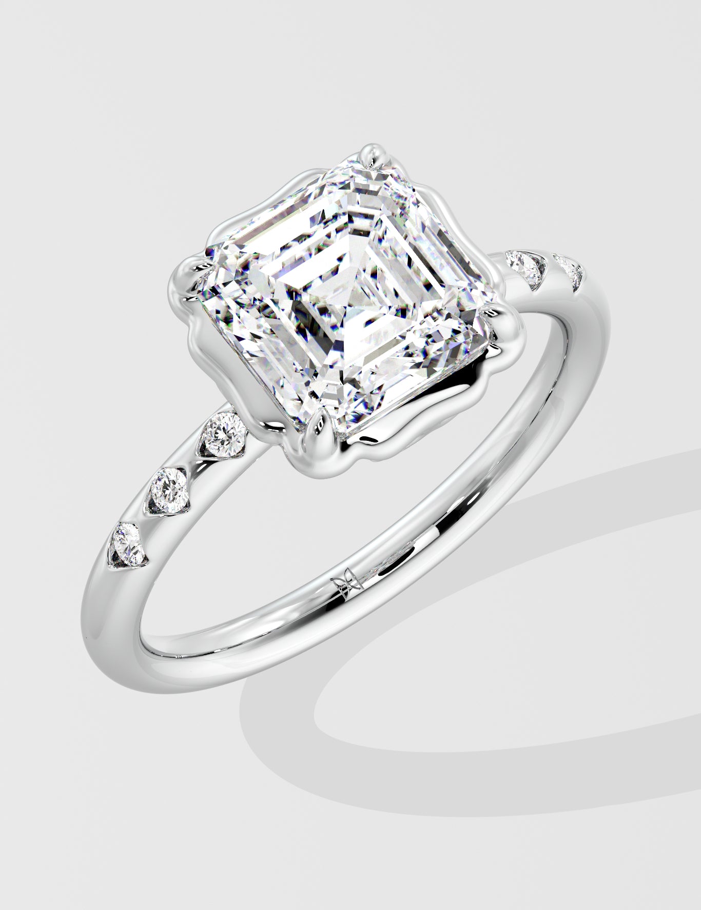 2 Ct Asscher Vestige Ring
