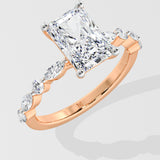 2 Ct Radiant Askew Solitaire Ring