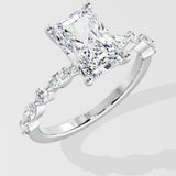 2 Ct Radiant Askew Solitaire Ring