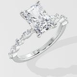 2 Ct Radiant Askew Solitaire Ring