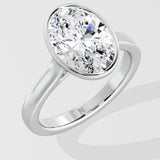 2 Ct Oval Bezel Ring